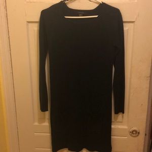 Long Sleeve Navy Blue Dress